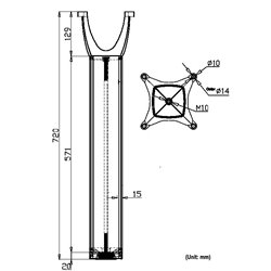 Aluminium Crown Top Table leg