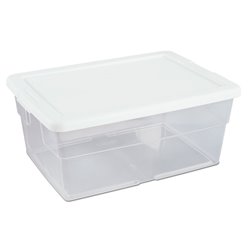 12/PK Sterilite 6 Quart storage Organized cases Shoe boxes