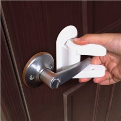 2/PK Door Lever Lock Child Proof Doors & Handles 3M Adhesive Babies Safety