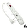 1.5ft 6 Outlet Power Electrical Wall Plug Socket Surge Protector Strip Switch Adapter