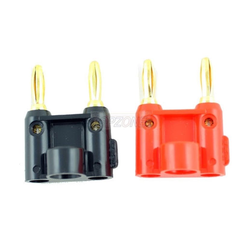 Dual Banana Plug-2 Pcs/pk Audio connector (1 Red/1 Black)