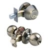 Antique Bronze Single Cylinder Deadbolt Entrance Entry Door Knob Lock Combo Set