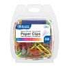 2 Pk, Bazic Vinyl-Coated #1 Regular Assorted Paper Clips, 33mm, 200 Per Pack