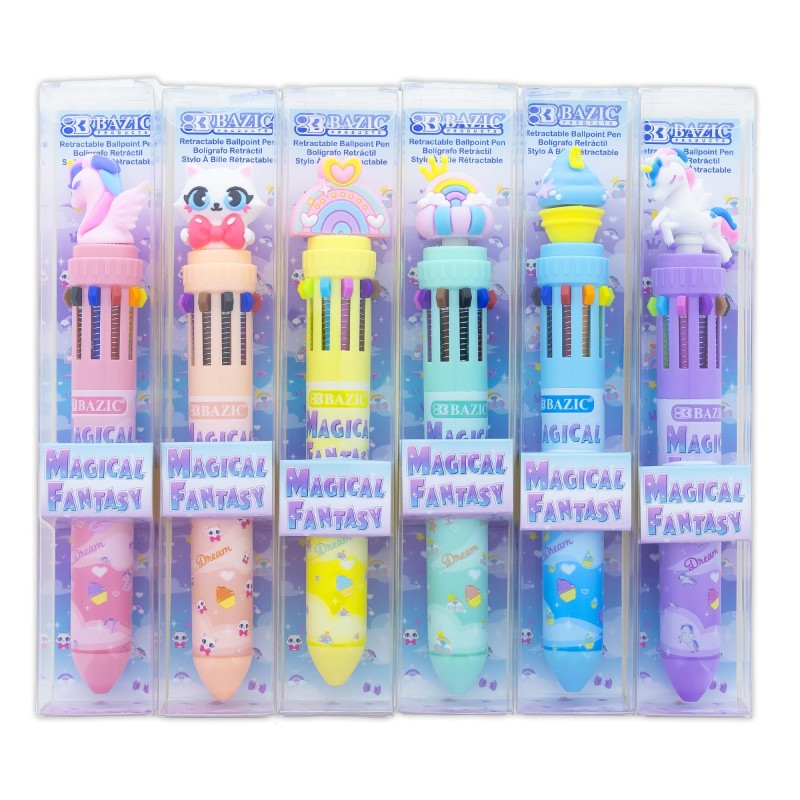 BAZIC 10-Color Ballpoint Pen