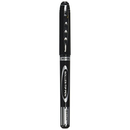 BAZIC Royal Black Rollerball Pen (3/Pack)