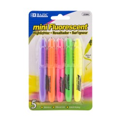 BAZIC Mini Highlighter Pen Assorted Color
