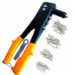 Hand Rivet Gun with 4 Rivet Nozzles and 36 Rivets Tool Kits