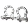 2/pk WLL 3 1/4T CE 5/8" Bow Shackle 2 Ton Screw Pin Clevis Anchor Rigging D Ring Tow