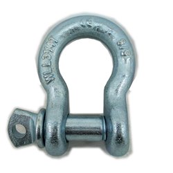 2/pk WLL 3 1/4T CE 5/8" Bow Shackle 2 Ton Screw Pin Clevis Anchor Rigging D Ring Tow