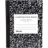 100 college-ruled sheets (200 pages), Black Marble composition notebook, sewn binding, 9.75 x 7.5 in