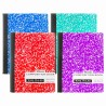 100 wide-ruled sheets (200 pages), Assorted Marble composition notebook, sewn binding, 9.75 x 7.5 in