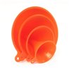 Plastic Funnel Set 4pcs 4-Sizes Wide-Mouth Bright Orange for Car Oil / Gas / Fluids