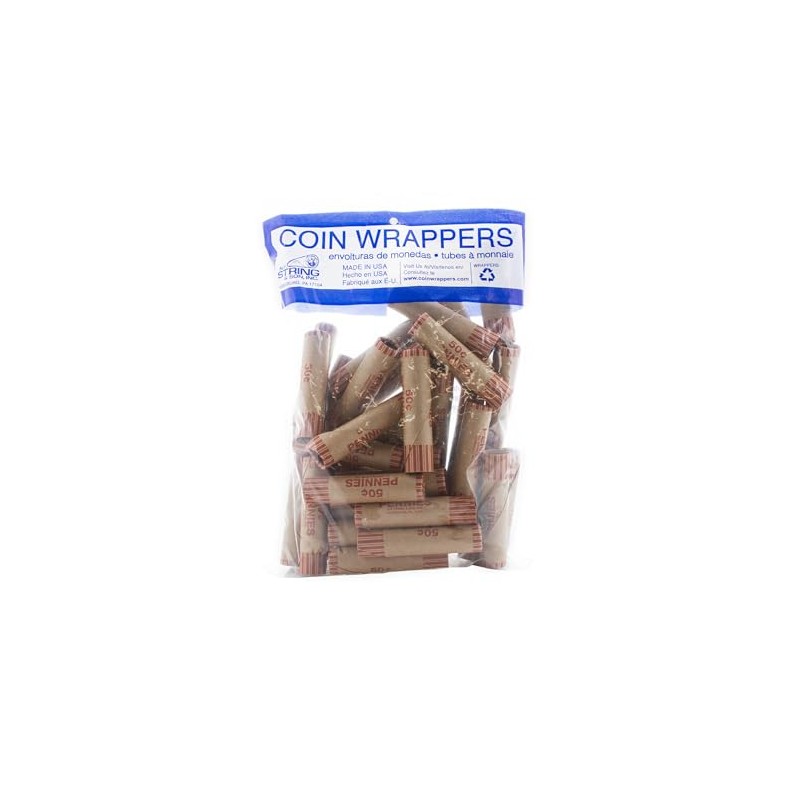 BAZIC Penny Coin Wrappers (36/Pack)