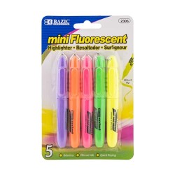 BAZIC Mini Highlighter Pen Assorted Color
