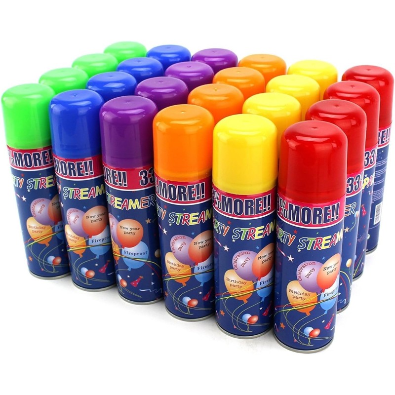 Party Strings Sprayer Streamer, 6 Assorted Color