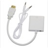 HDMI Input to VGA w/ 3.5mm Audio output Adapter Converter For PC Laptop HD DVD