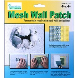 DRYWALL REPAIR PATCH Fix Dry Wall Hole Repair Ceiling Damage —Metal Mesh 4x4"