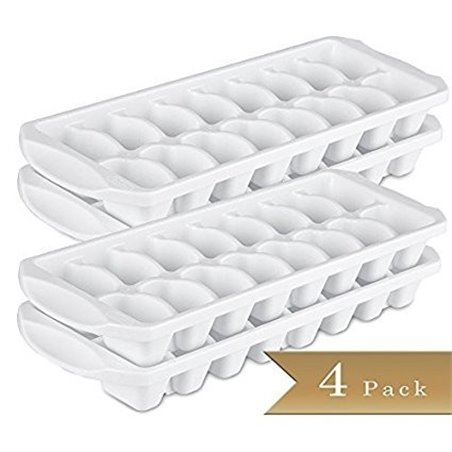 Sterilite White Ice Cube Trays - Stackable, 4 pcs per pack