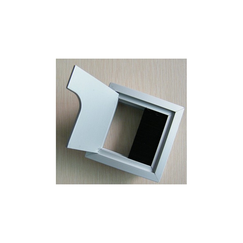 70x70mm DESK CABLE TIDY OUTLET ALUMINIUM Metal SQUARE CUBE GROMMET INSERT
