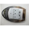 Wall tap 3 outlet with 2 USB female port power adapter