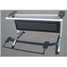 Folding table rack with mesh panel for office desk or training table