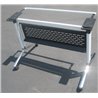 Folding table rack with mesh panel for office desk or training table