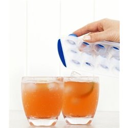 Ice Cube Trays with Flexible Silicone Bottom Easy Push Pop Out Round