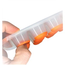 Ice Cube Trays with Flexible Silicone Bottom Easy Push Pop Out Round