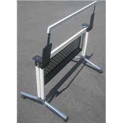 Folding table rack with mesh panel for office desk or training table