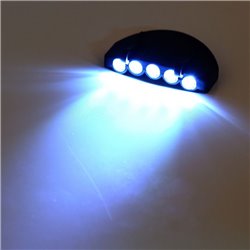 Bright 5 LED Clip on Hat Head Cap Light headlamp Flashlight