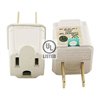 2pcs/apck Ground Adapter Connects a 2 Wire to a 3 Wire Ground Power Outlet Convertor wall tap