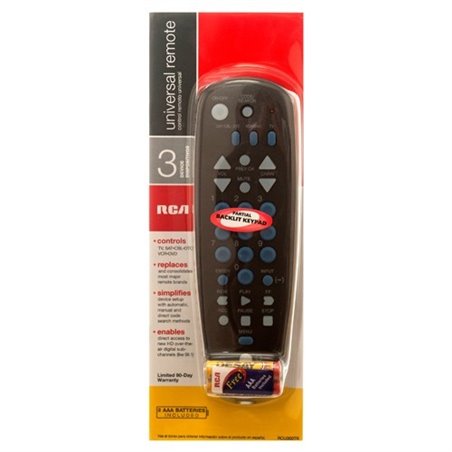 RCA RCU300T replace Universal Multi Brand 3 Device Universal Remote Controller