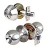 Single Cylinder Deadbolt Entrance Entry Door Knob Lock Combo Set Stainless Steel