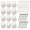 1/4" inch Heavy Duty 25 Pound Crystal Clear Plastic Mirror Holder Clips, Pack of 12 Pieces