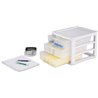 Sterilite White Plastic Frame 3 LAYER Clear View  Mini Drawer Organizer Box Storage