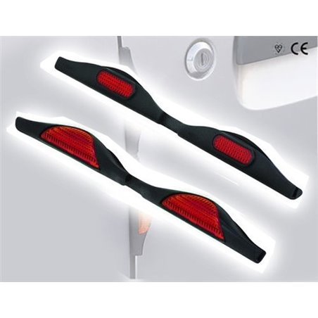 2/pk Universal Car Automotive Door Guard Red Reflective SAFETY Edging REFLECTORS