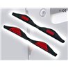 2/pk Universal Car Automotive Door Guard Red Reflective SAFETY Edging REFLECTORS