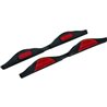 2/pk Universal Car Automotive Door Guard Red Reflective SAFETY Edging REFLECTORS