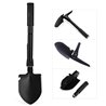 Foldable Military Shovel Mini Portable Emergence Survival Compass Spade Entrenching Tool w/ Nylon Pouch