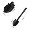 Foldable Military Shovel Mini Portable Emergence Survival Compass Spade Entrenching Tool w/ Nylon Pouch