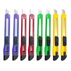 Retractable Razor Cutter Knife Box opener Assorted Color 8pc / Per Pack