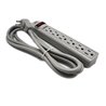 6 AC Outlet 8ft Extra Long Power Cord Power Electrical Wall Flat Type Plug Socket Surge Protector Strip Switch Adapter