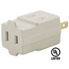 US plug convert to 3 Outlet sockets splitter converter Ivory Cube Converter