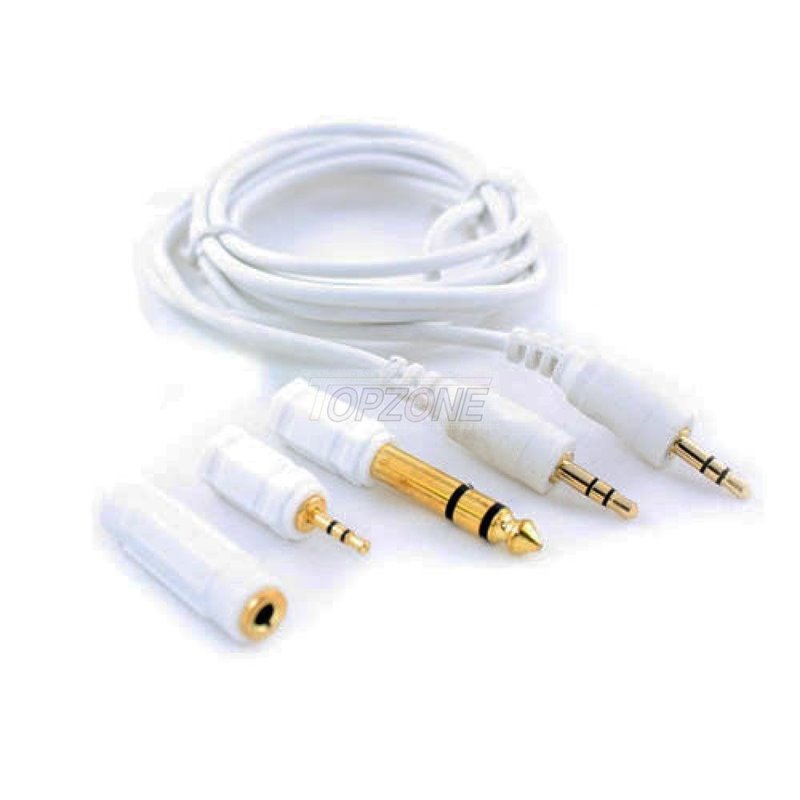 4pc/pk 6ft 3.5mm to 3.5mm Stereo Plug Cable 3.5mm to 2.5mm/3.5mm/6.35mm adapter