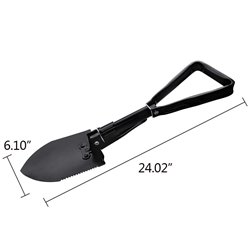 Portable Folding Shovel Camping Military Survival Pick SMALL TRI- FOLD SHOVEL W/ NYLON POUCH