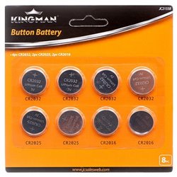 8pcs Lithium Cell Button Batteries Pack CR2032 CR2016 CR2025 Coin Battery Pack