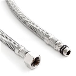 2/pk 31.5 inches Long Faucet Connector Stainless Steel Supply Hose 9/16-Inch Female Compression Thread x M10 Male Connector