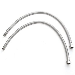 2/pk 20 inches Long Faucet Connector Stainless Steel Supply Hose 9/16-Inch Female Compression Thread x M10 Male Connector