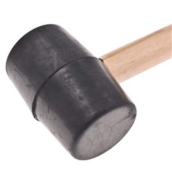 11.5" RUBBER Mallet Hammer With WOOD HANDLE