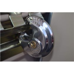 Stainless Steel Hardened Round Discus Keyed Padlock 2-3/4" with 2 Keys Included.